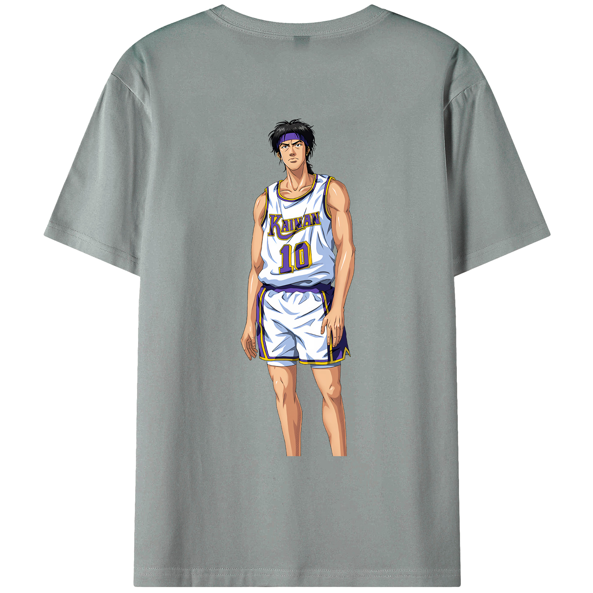 （画像用） SLAM DUNK／スラムダンク 綿100％ メンズ半袖Tシャツ（バックプリント） 通気性